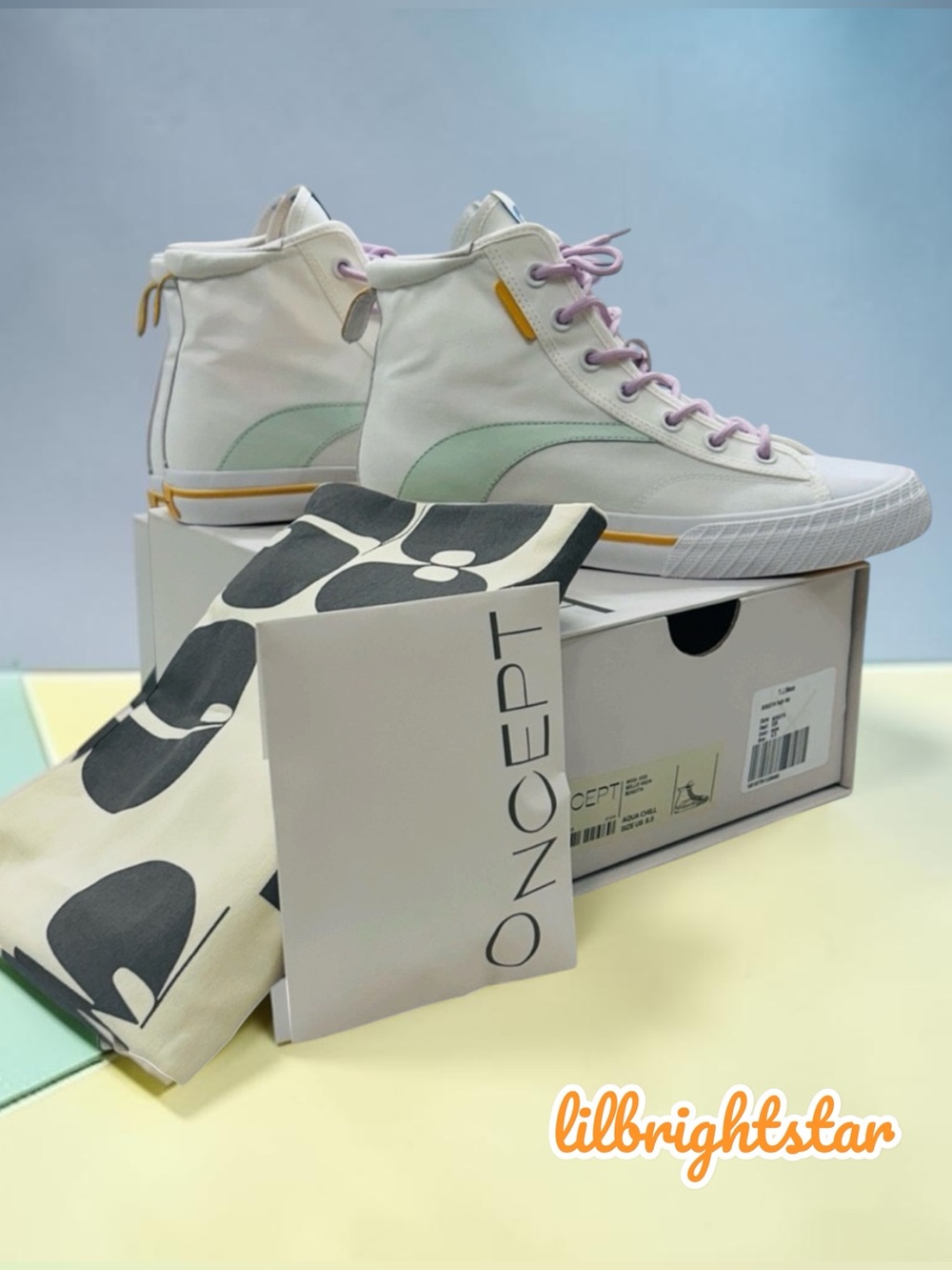 🆕👟 Oncept Botega High Top Canvas Sneakers 8.5 NWT